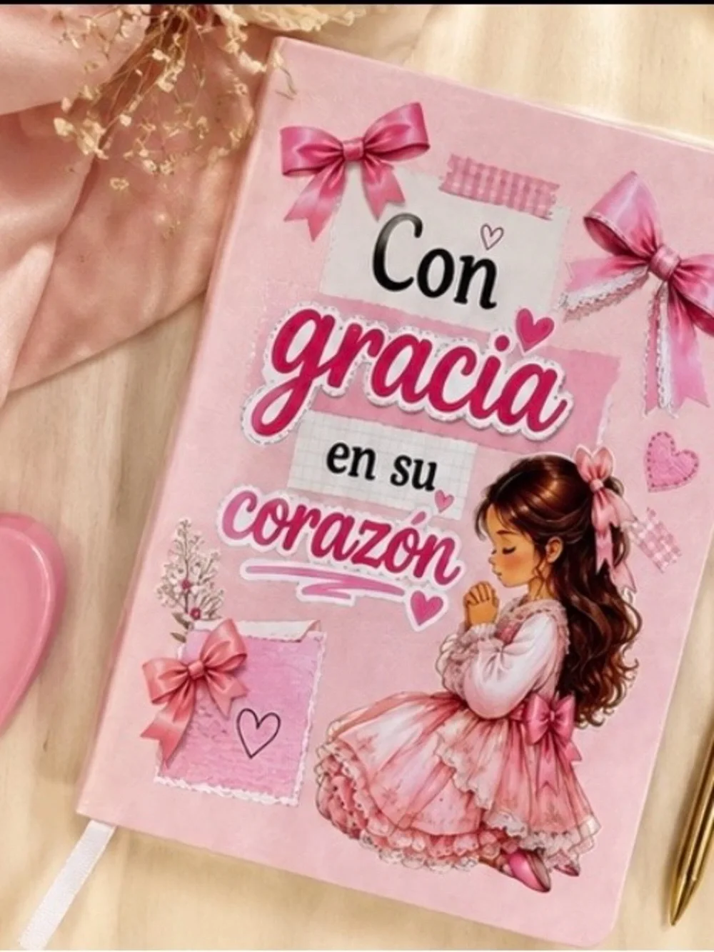 Pink Spanish Gratitude Journal - 
